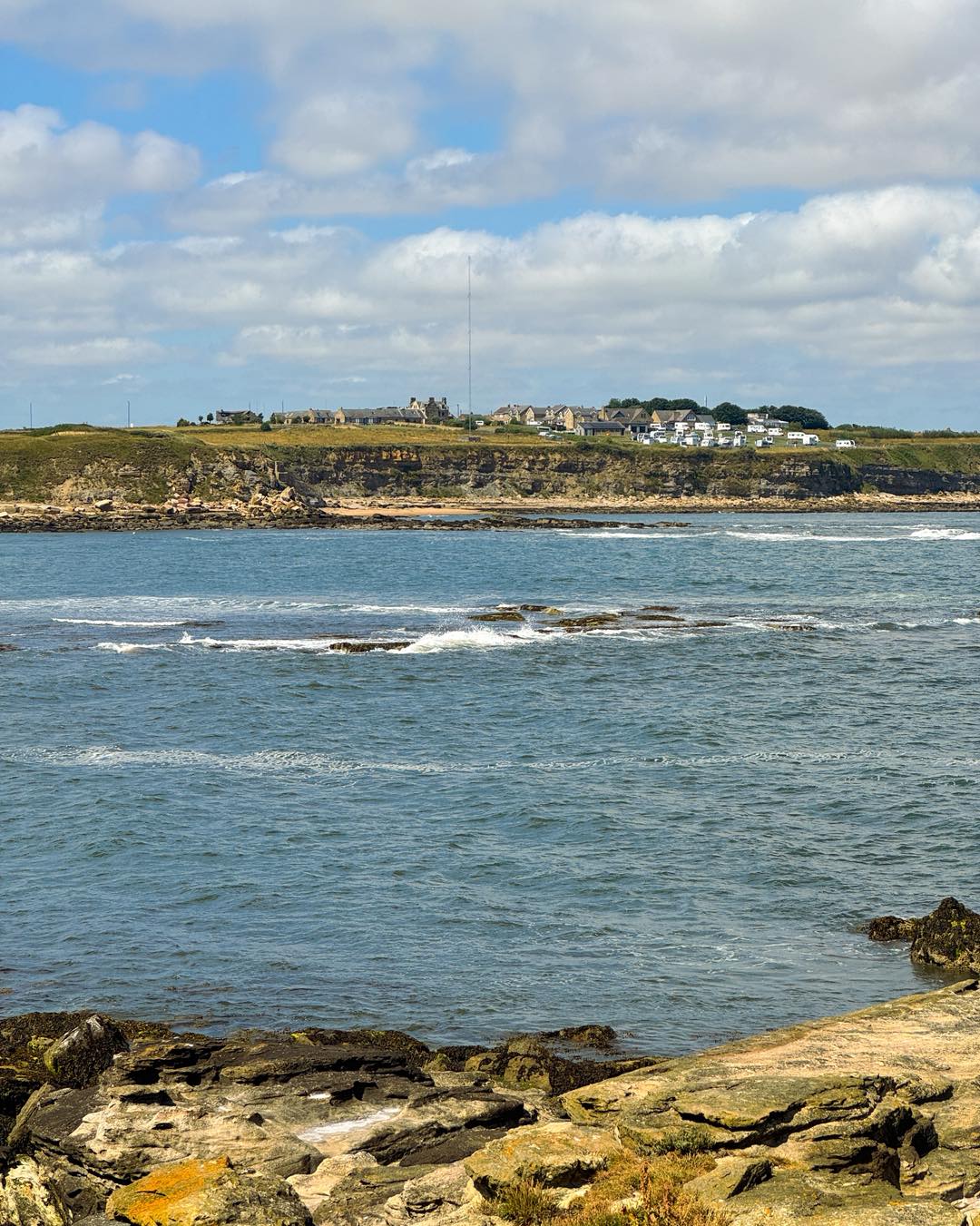 The rocky Northumberland coast close to the Delaval Arms